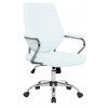 LeisureMod Winchester Home Leather Office Chair, White, WO19WL