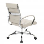 LeisureMod Benmar Leather Office Chair, Tan, BO19TL