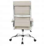 LeisureMod Benmar High-Back Leather Office Chair, Tan, BOT19TL