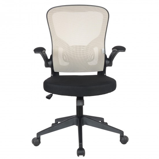 LeisureMod Newton Mesh Office Chair, Beige, NO20BG