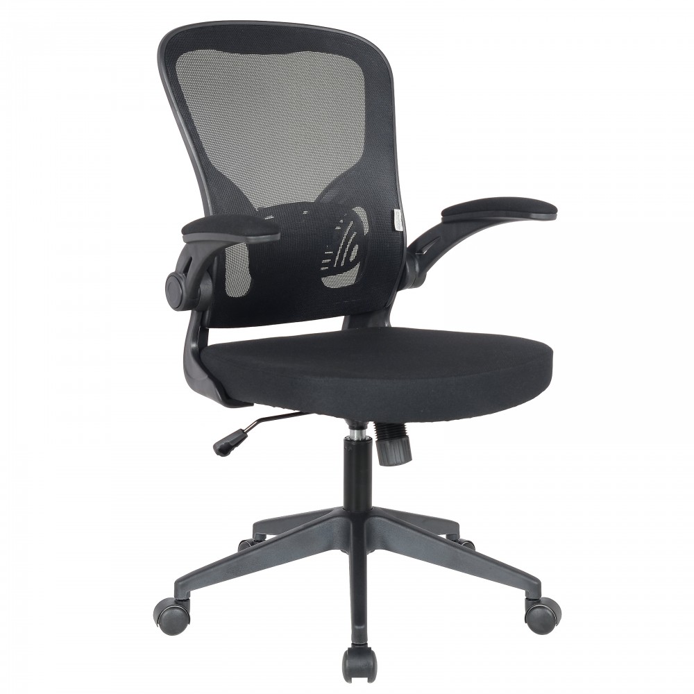 LeisureMod Newton Mesh Office Chair, Black, NO20BL