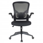 LeisureMod Newton Mesh Office Chair, Black, NO20BL