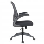 LeisureMod Newton Mesh Office Chair, Black, NO20BL