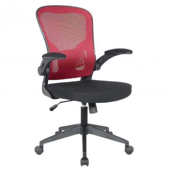 LeisureMod Newton Mesh Office Chair, Red, NO20R