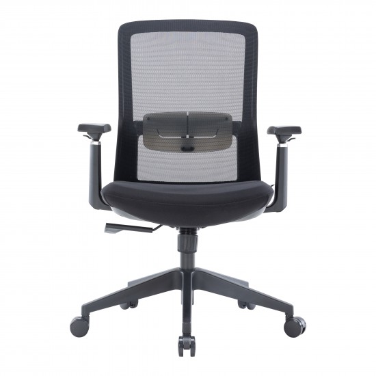 Ingram Modern Office Task Chair with adjustable armrests, Black, IO20BL