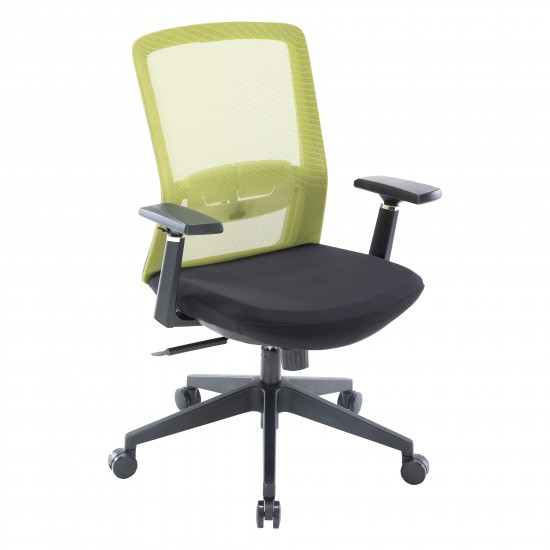 Ingram Modern Office Task Chair with adjustable armrests, Green, IO20G