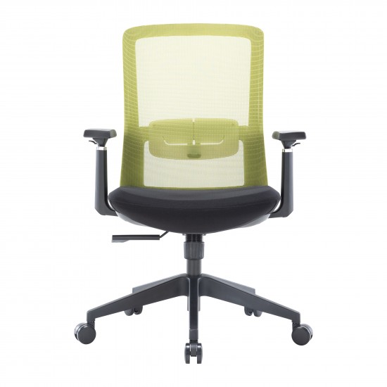 Ingram Modern Office Task Chair with adjustable armrests, Green, IO20G