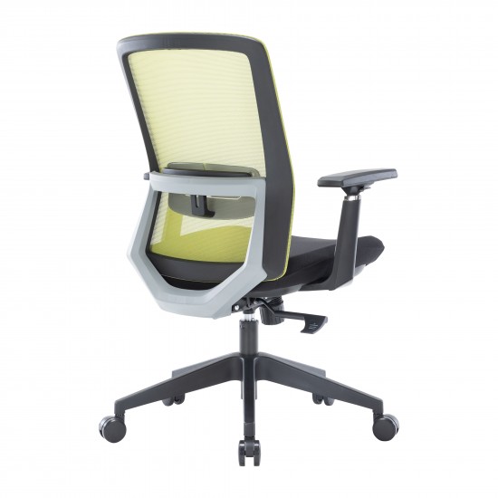 Ingram Modern Office Task Chair with adjustable armrests, Green, IO20G