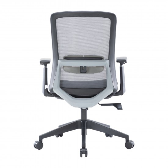 Ingram Modern Office Task Chair with adjustable armrests, Grey, IO20GR