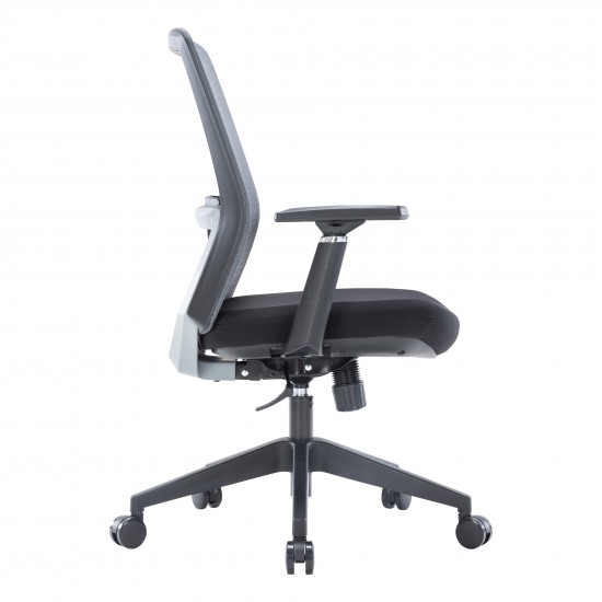 Ingram Modern Office Task Chair with adjustable armrests, Grey, IO20GR