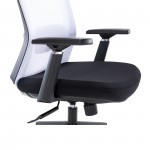 Ingram Modern Office Task Chair with adjustable armrests, White, IO20W