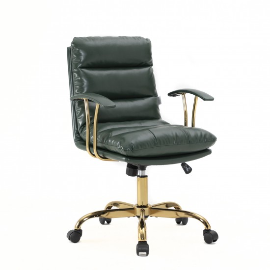 Regina Modern Leather Adjustable Conference Office Chair, Pine Green, RO19GL