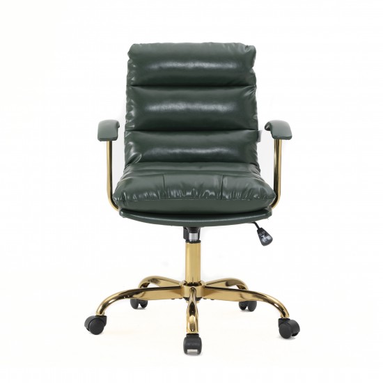 Regina Modern Leather Adjustable Conference Office Chair, Pine Green, RO19GL