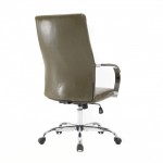 LeisureMod Sonora Modern High-Back Leather Office Chair, Olive Green, SO19GL