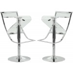 Napoli Transparent Acrylic Bar/Counter Stool, Set of 2, Clear, NBC16CL2