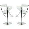 Napoli Transparent Acrylic Bar/Counter Stool, Set of 2, Clear, NBC16CL2