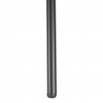 Millard Leather Bar Stool With Metal Frame Set of 2, Charcoal Black, MS36BL2
