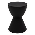 LeisureMod Modern Round Boyd Side Table, Black, BS12BL