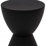 LeisureMod Modern Round Boyd Side Table, Black, BS12BL