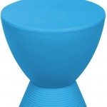 LeisureMod Modern Round Boyd Side Table, Blue, BS12BU