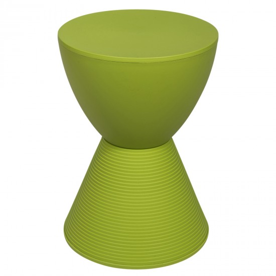 LeisureMod Modern Round Boyd Side Table, Green, BS12G