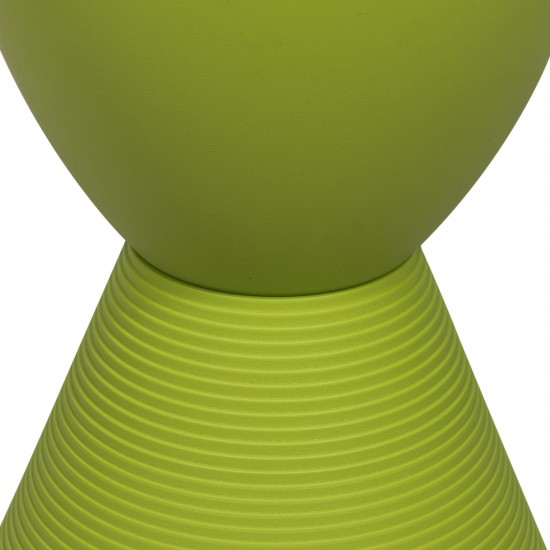 LeisureMod Modern Round Boyd Side Table, Green, BS12G