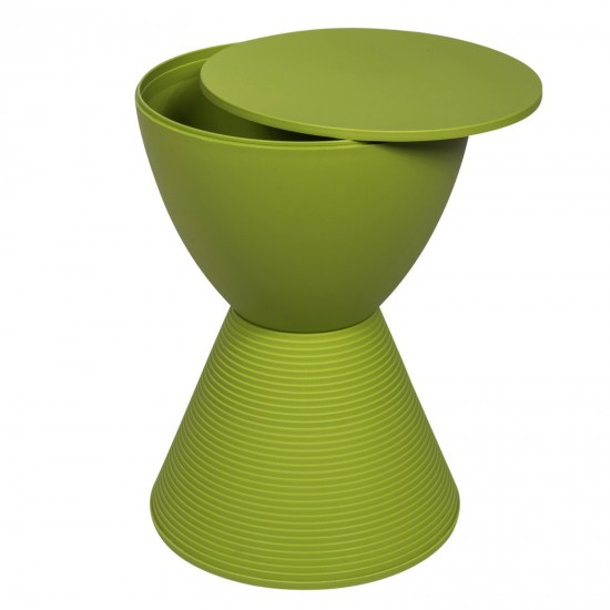 LeisureMod Modern Round Boyd Side Table, Green, BS12G