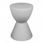 LeisureMod Modern Round Boyd Side Table, Light Grey, BS12LGR