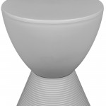LeisureMod Modern Round Boyd Side Table, Light Grey, BS12LGR