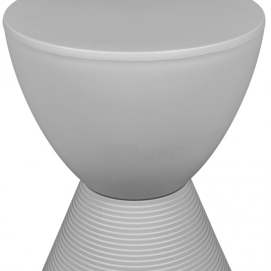LeisureMod Modern Round Boyd Side Table, Light Grey, BS12LGR