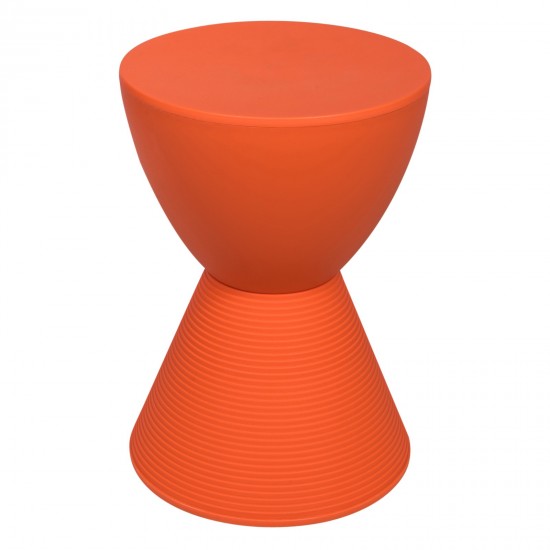 LeisureMod Modern Round Boyd Side Table, Orange, BS12OR