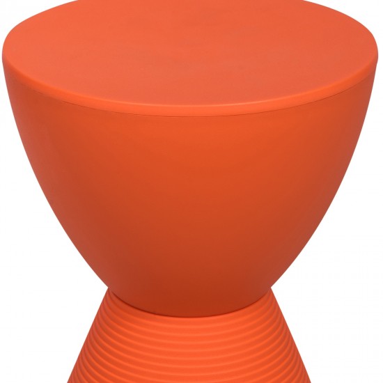 LeisureMod Modern Round Boyd Side Table, Orange, BS12OR