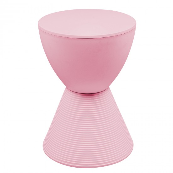 LeisureMod Modern Round Boyd Side Table, Pink, BS12PI