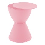 LeisureMod Modern Round Boyd Side Table, Pink, BS12PI