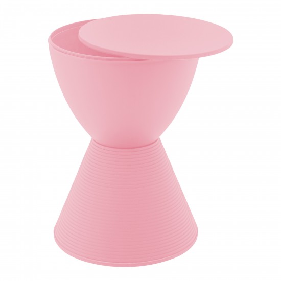 LeisureMod Modern Round Boyd Side Table, Pink, BS12PI
