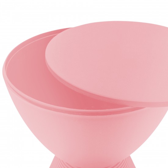 LeisureMod Modern Round Boyd Side Table, Pink, BS12PI
