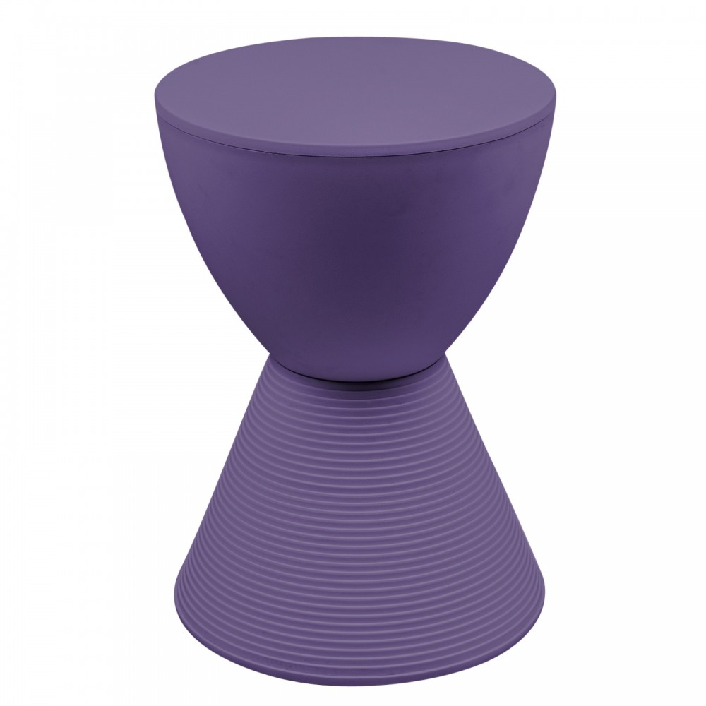 LeisureMod Modern Round Boyd Side Table, Purple, BS12PU