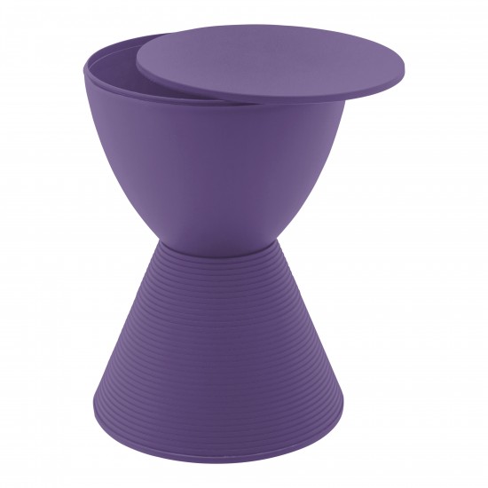 LeisureMod Modern Round Boyd Side Table, Purple, BS12PU