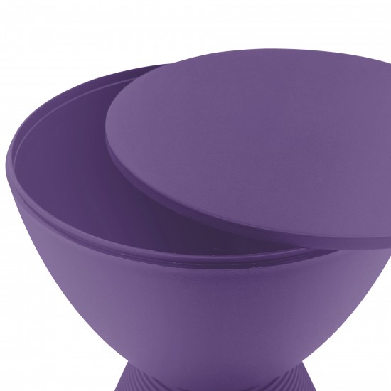 LeisureMod Modern Round Boyd Side Table, Purple, BS12PU