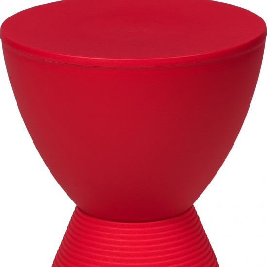 LeisureMod Modern Round Boyd Side Table, Red, BS12R