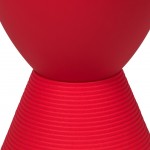 LeisureMod Modern Round Boyd Side Table, Red, BS12R