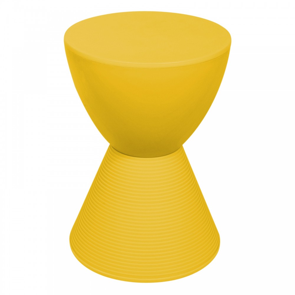 LeisureMod Modern Round Boyd Side Table, Yellow, BS12Y LeisureMod Modern Round Boyd Side Table, Yellow, BS12Y