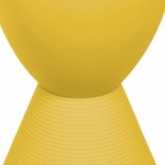 LeisureMod Modern Round Boyd Side Table, Yellow, BS12Y