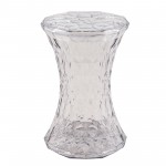 LeisureMod Modern Plastic Clio Side Table, Clear, CS12CL