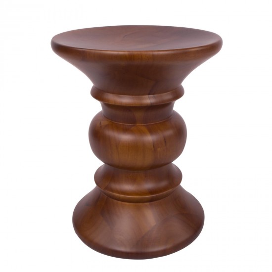 LeisureMod Madison Accent Side Table in Walnut -Crolle, Walnut, CS15DW