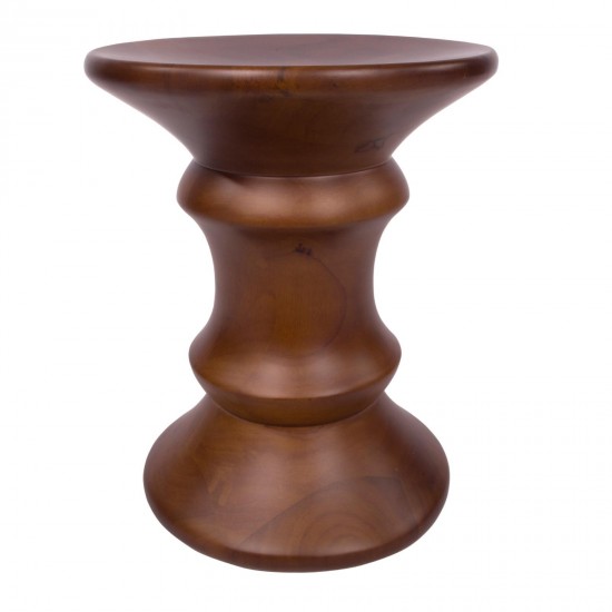 LeisureMod Madison Accent Side Table in Walnut - Laurel, Walnut, LS15DW