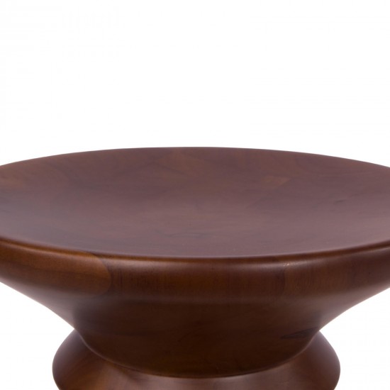 LeisureMod Madison Accent Side Table in Walnut - Laurel, Walnut, LS15DW