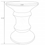 LeisureMod Madison Accent Side Table in Walnut - Laurel, Walnut, LS15DW