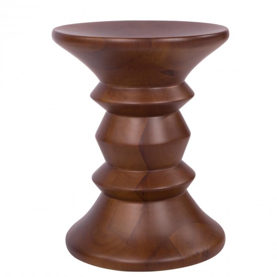 LeisureMod Madison Accent Side Table in Walnut - Alexander, Walnut, AS15DW