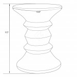 LeisureMod Madison Accent Side Table in Walnut - Alexander, Walnut, AS15DW